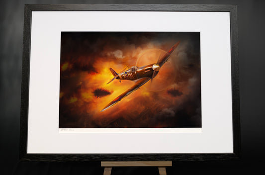 Spitfire - signed limited edition art print by Nick Stone
