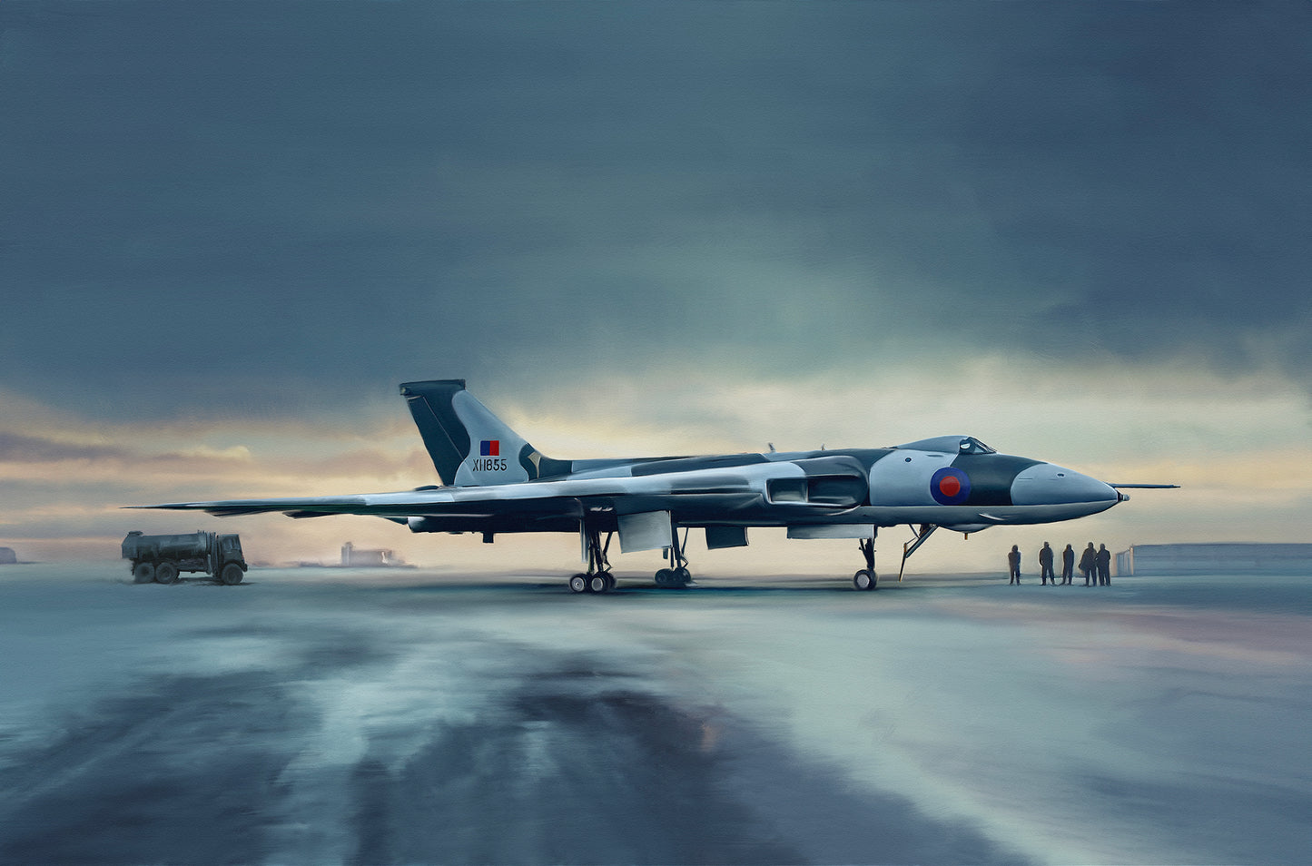 Vulcan Bomber - signed limited edition art print by Nick Stone