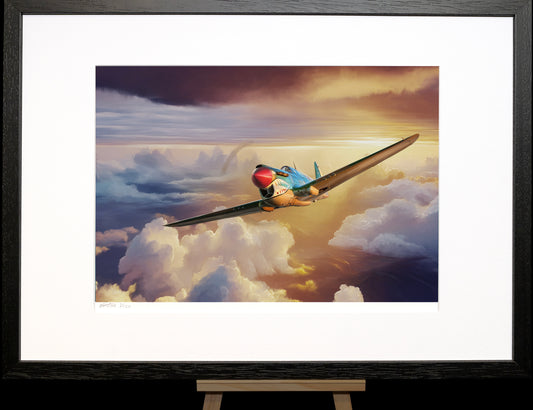 Warhawk Sunset – Curtiss P-40 Tomahawk Limited Edition Aviation Print