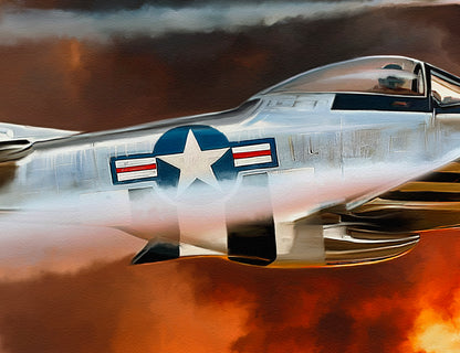 Wild Horses – P-51 Red Tail Mustang Limited Edition Aviation Print