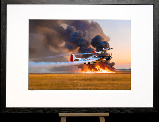 Wild Horses – P-51 Red Tail Mustang Limited Edition Aviation Print