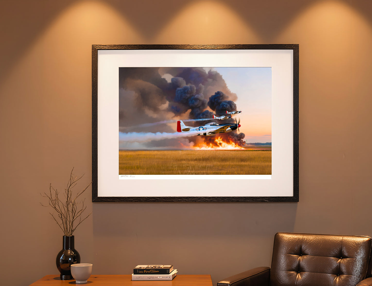 Wild Horses – P-51 Red Tail Mustang Limited Edition Aviation Print