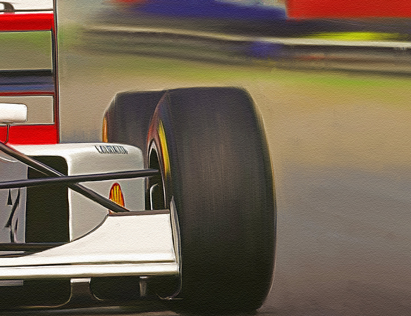 Full Throttle – Ayrton Senna McLaren MP4/8 Limited Edition Motorsport Print