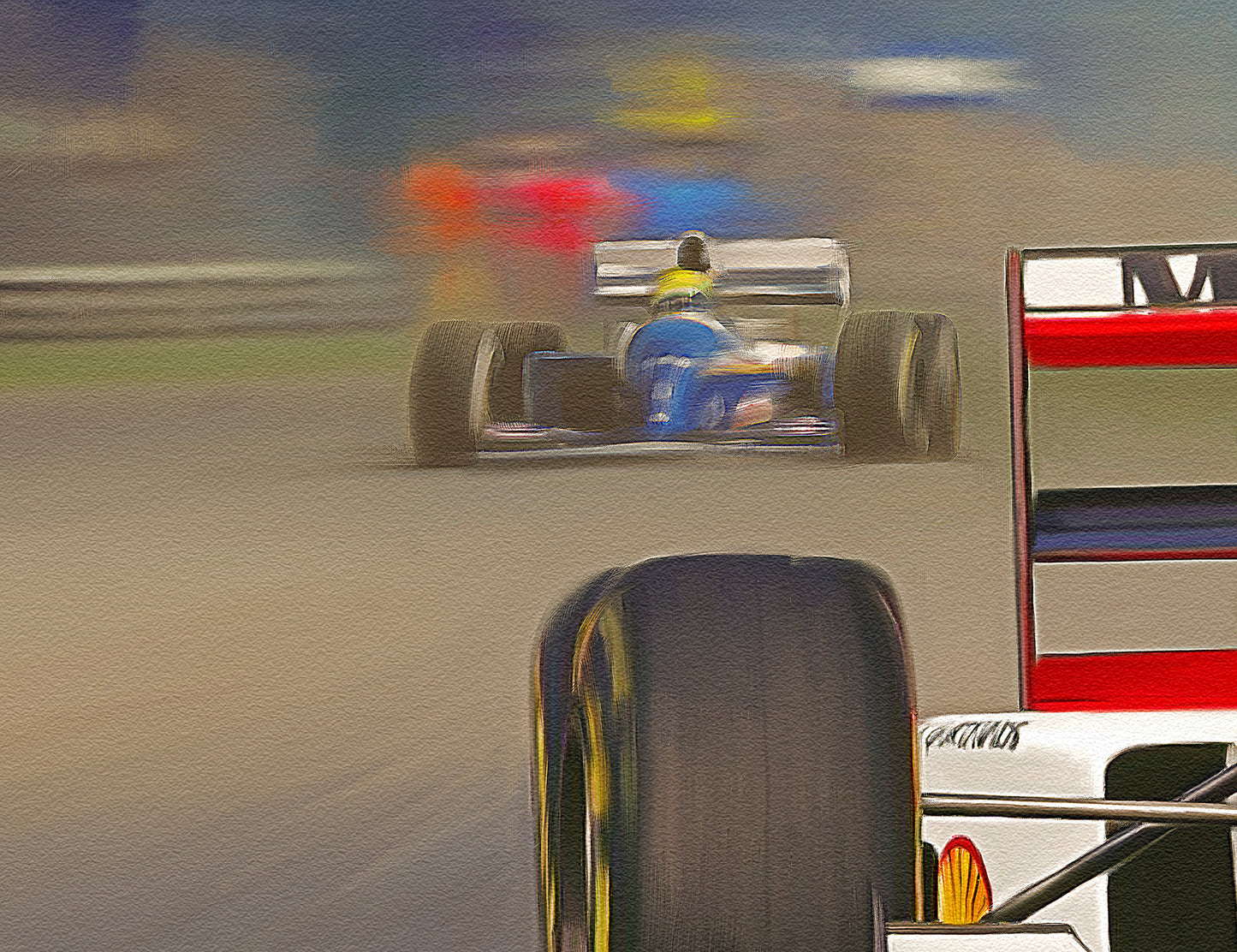 Full Throttle – Ayrton Senna McLaren MP4/8 Limited Edition Motorsport Print