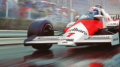 God of Rain – Ayrton Senna Monaco 1993 Limited Edition Motorsport Print