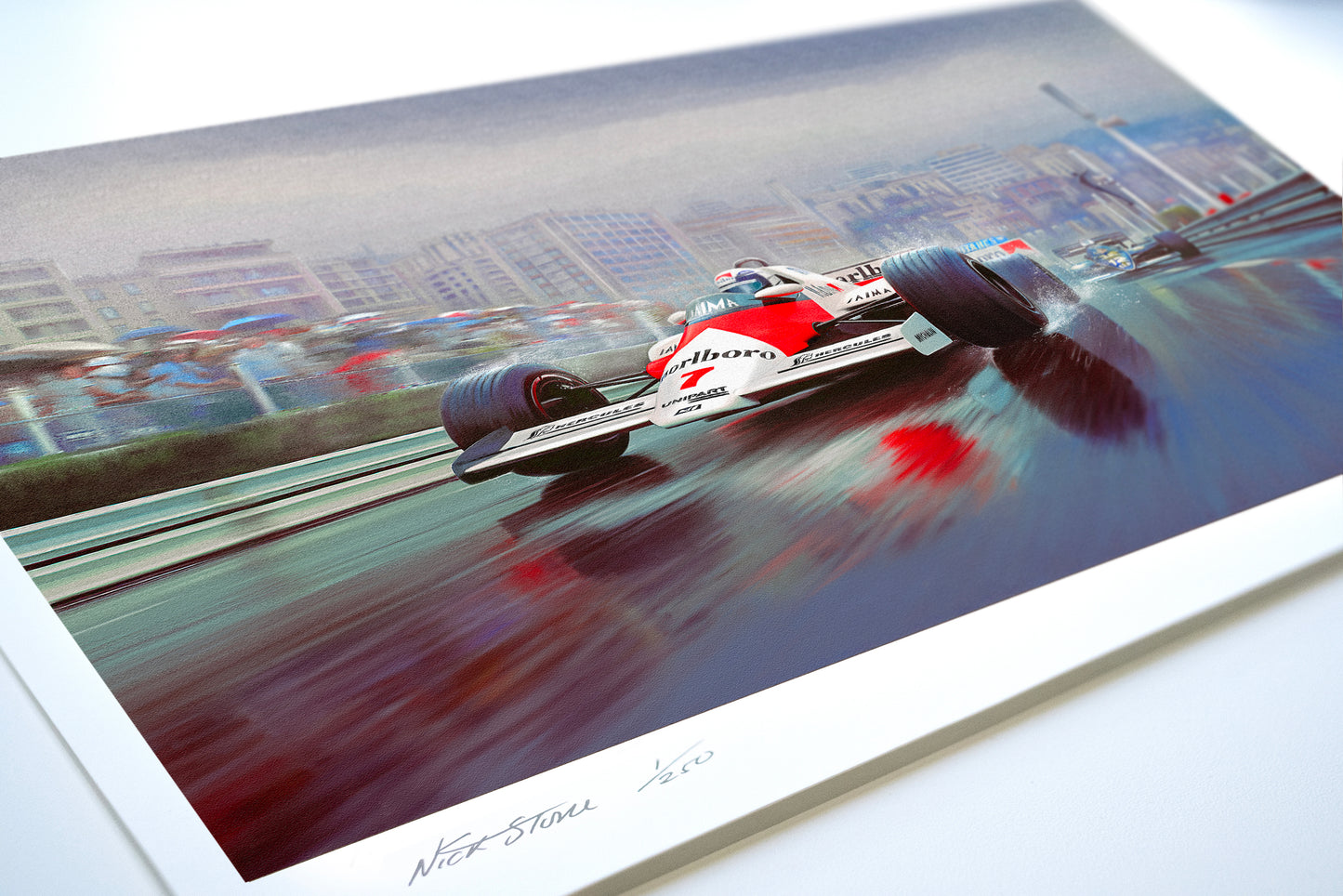 God of Rain – Ayrton Senna Monaco 1993 Limited Edition Motorsport Print