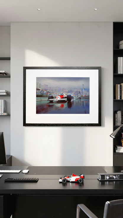 God of Rain – Ayrton Senna Monaco 1993 Limited Edition Motorsport Print