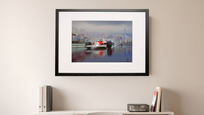 God of Rain – Ayrton Senna Monaco 1993 Limited Edition Motorsport Print