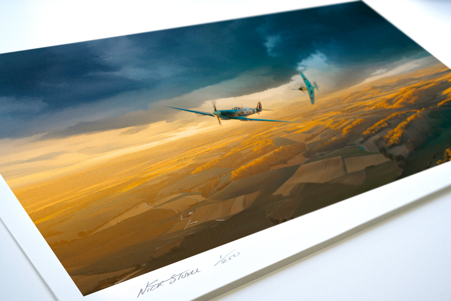 The Duel – Spitfire vs BF109 Limited Edition Aviation Print