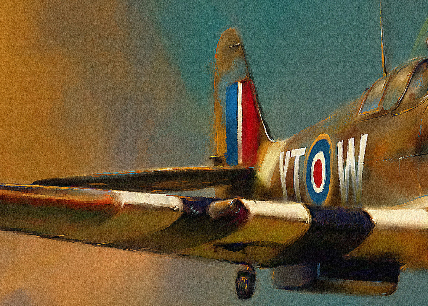 Spitfire - signed limited edition art print by Nick Stone