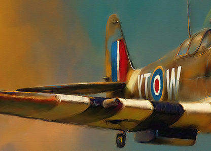 Spitfire - signed limited edition art print by Nick Stone