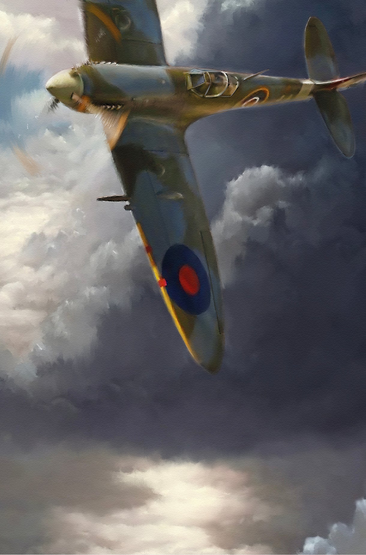 Spitfire - signed limited edition art print by Nick Stone