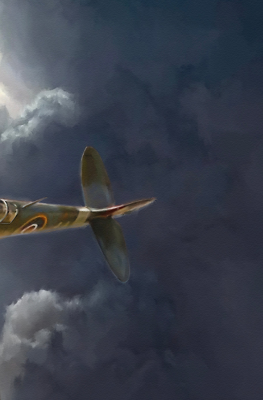 Spitfire - signed limited edition art print by Nick Stone