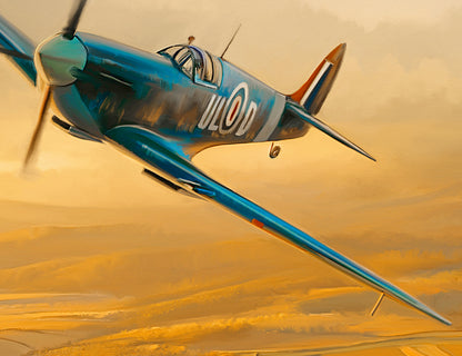 The Duel – Spitfire vs BF109 Limited Edition Aviation Print