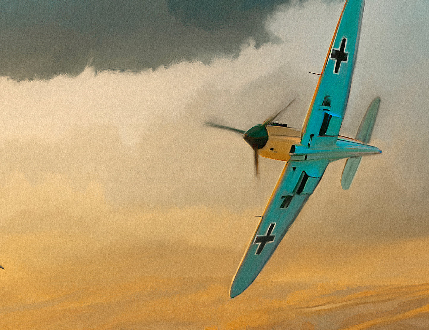 The Duel – Spitfire vs BF109 Limited Edition Aviation Print