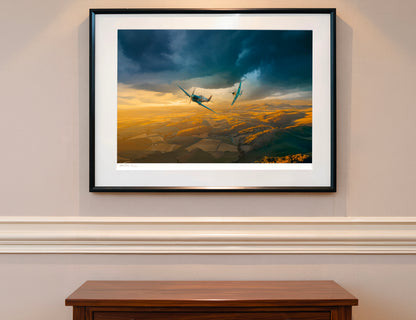 The Duel – Spitfire vs BF109 Limited Edition Aviation Print