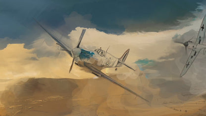 The Duel – Spitfire vs BF109 Limited Edition Aviation Print