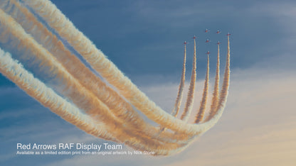 Red Arrows - signed limited edition art print by Nick Stone