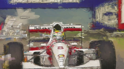 Full Throttle – Ayrton Senna McLaren MP4/8 Limited Edition Motorsport Print