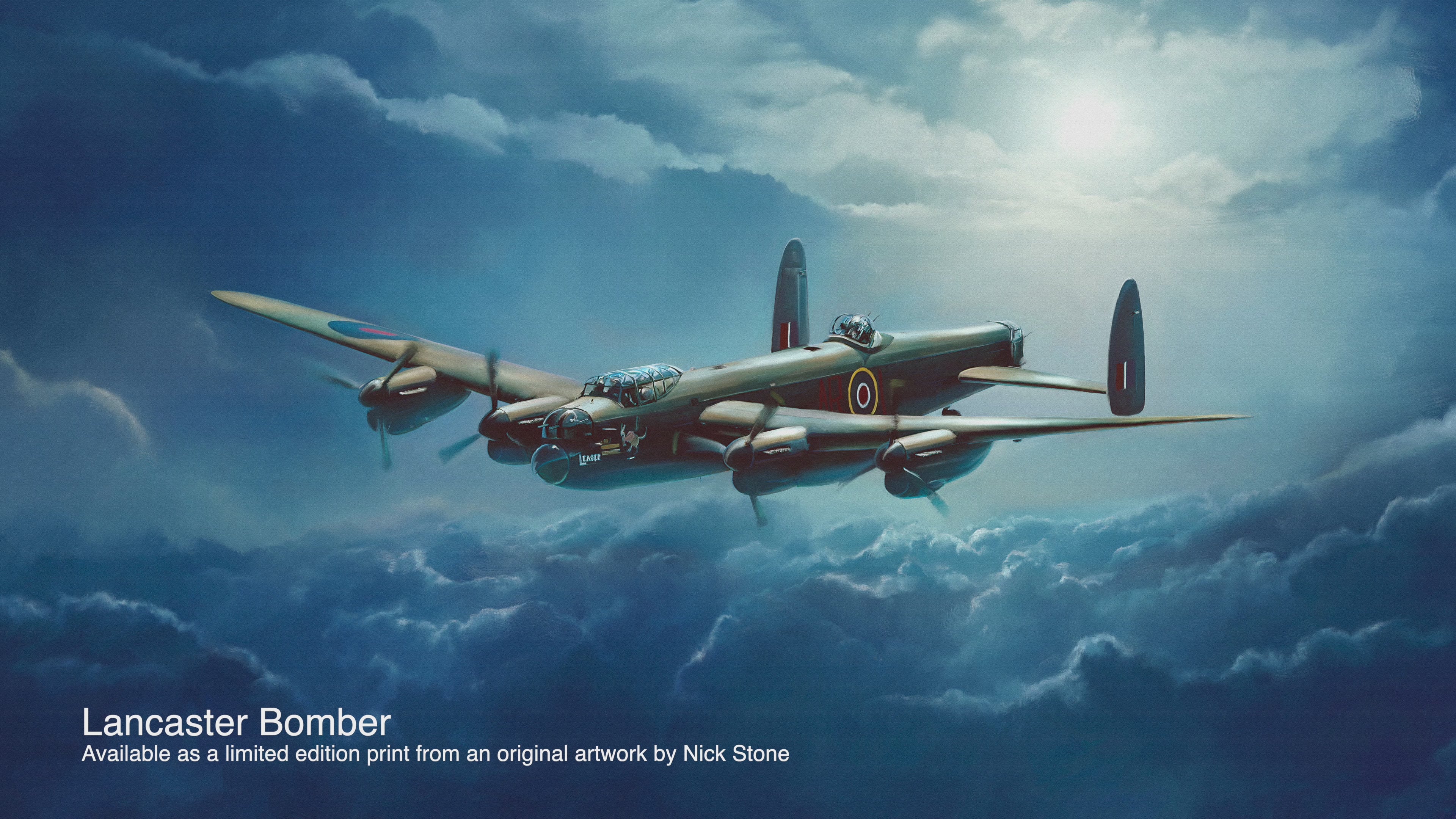 Lancaster bomber plane offers - original painting