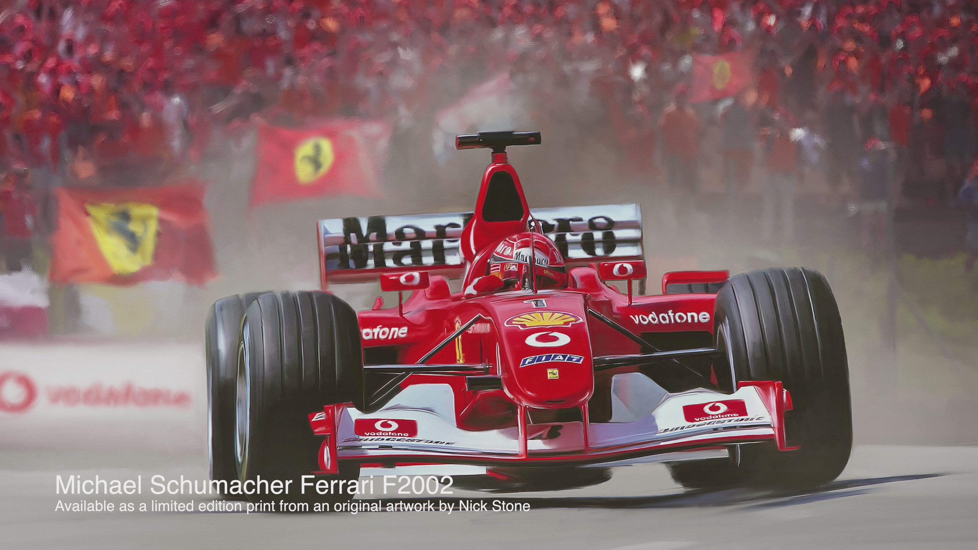 Michael Schumacher Ferrari F1 Print - Nick Stone Art